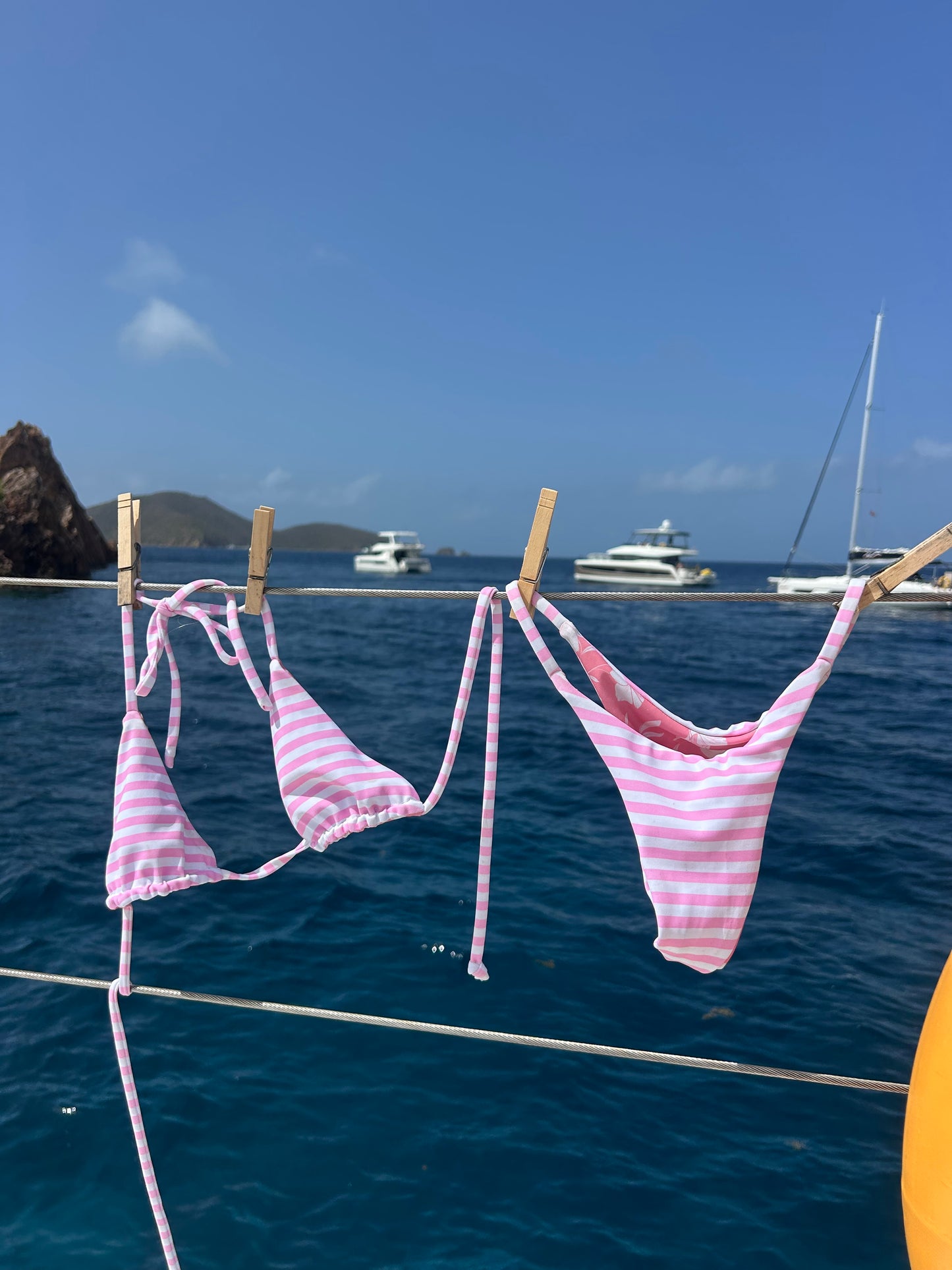 Sol Top - Pink Stripes x Pink Sunset