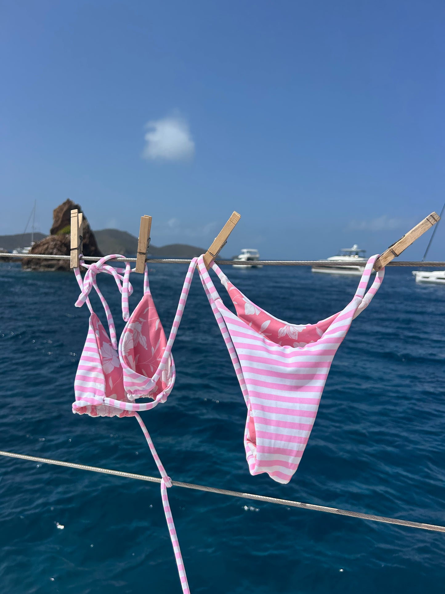 Sol Top - Pink Stripes x Pink Sunset