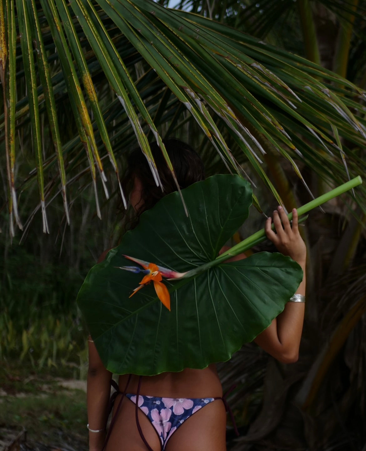 Tie Bottoms - Hibis x Maroon