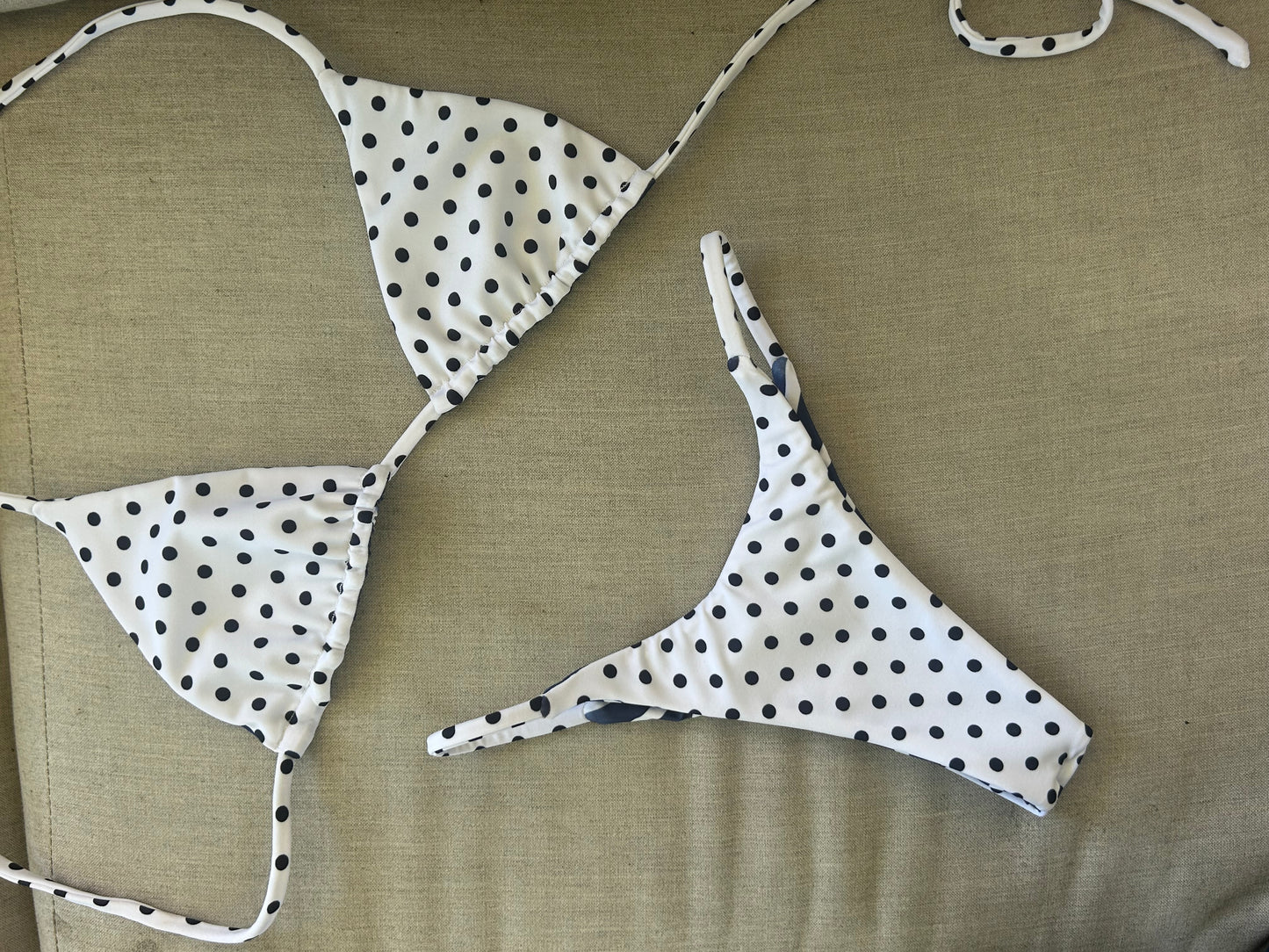 String Bottoms - Navy Stripes x Polka Dots